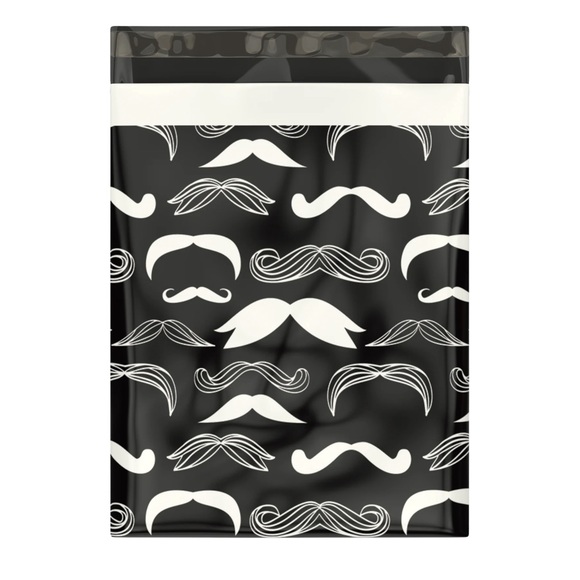 50 10X13 Poly Mailers, Stylish Mustaches, Shipping Envelopes, PRICE IS FIRM - Picture 3 of 3